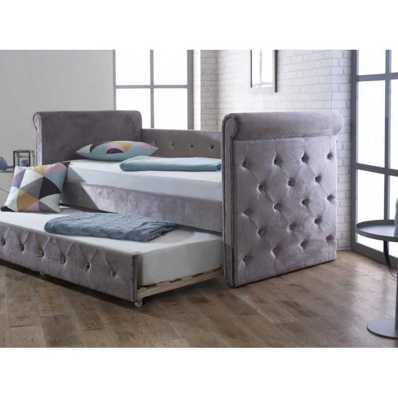 LL Zodiac Silver Velvet 3ft Day Bed